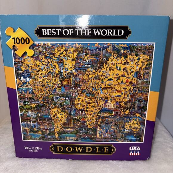 Eric Dowdle Jigsaw Puzzle BEST OF THE WORLD 1000 Pieces Made In USA NIB Storage - Picture 1 of 5